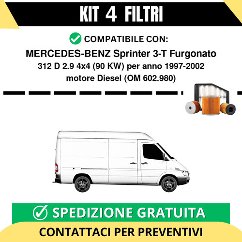 Kit filtri tagliando - kit, 4
